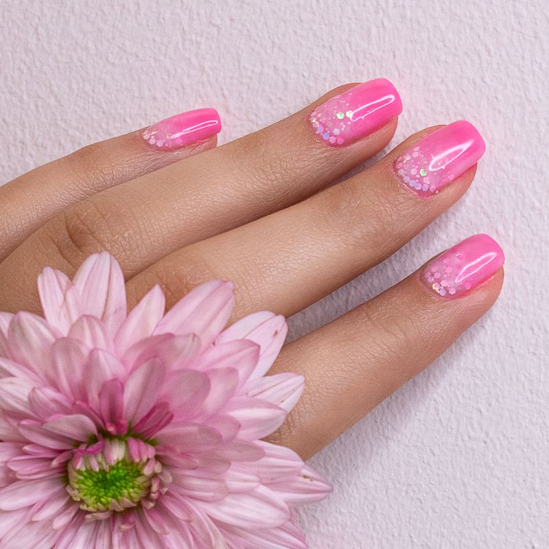 浮花美甲 花卉手繪作品